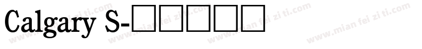 Calgary S字体转换